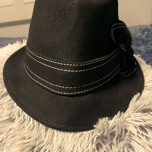 Something Special L.A. Black fedora hat with ribbon 100% wool - Picture 3 of 6